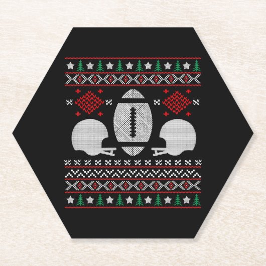 FOOTBALL CHRISTMAS KARTONNEN ONDERZETTERS (Voorkant)