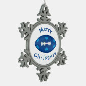  #football Christmas tree decoration   Tin Sneeuwvlok Ornament (Links)
