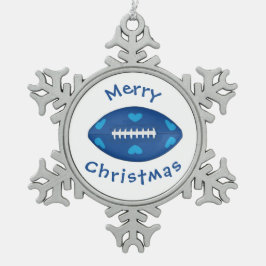  #football Christmas tree decoration   Tin Sneeuwvlok Ornament