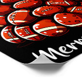 Football Christmas Tree Lights Funny Football Play Poster (Hoek)