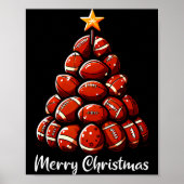 Football Christmas Tree Lights Funny Football Play Poster (Voorkant)