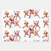 Football Christmas with Santa Claus Inpakpapier Vel (Voorkant 2)