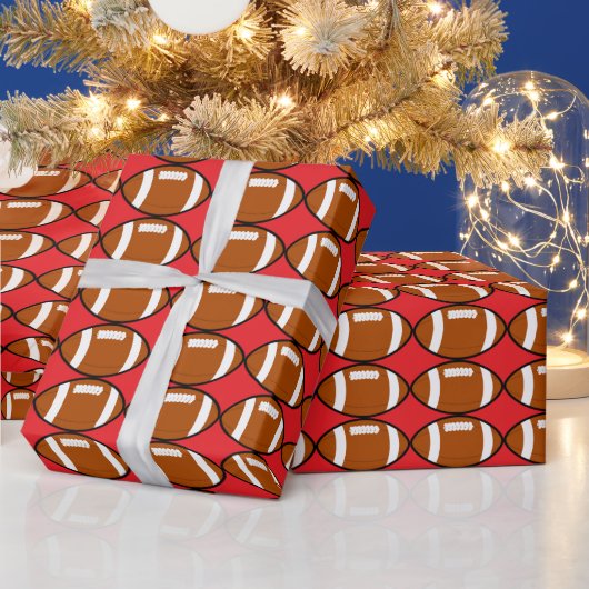 FOOTBALL CHRISTMAS WRAPPING PAPER CADEAUPAPIER (Feestdagen)