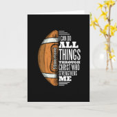 Football Christus Kracht Geloof Jezus Kaart (Gele Bloem)