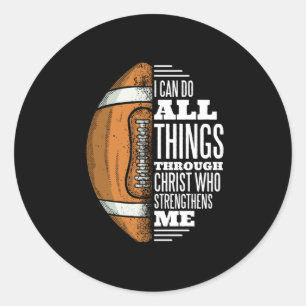 Football Christus Kracht Geloof Jezus Ronde Sticker