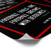 Football citeert collage in rood, zwart en wit poster (Hoek)