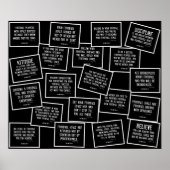 Football citeert Collage in Zwart-wit Poster (Voorkant)