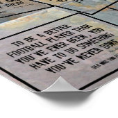 Football citeert Collage op Leisteen Poster (Hoek)