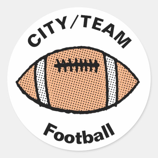  Football Classic Ronde Sticker (Voorkant)
