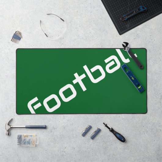 FOOTBALL Classy Diagonale tekst op Athletic Green Bureaumat (Werkstation)