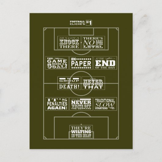 Football cliché No.1 briefkaart (Voorkant)