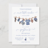 Football Clothesline Birthday Party Kaart (Voorkant)