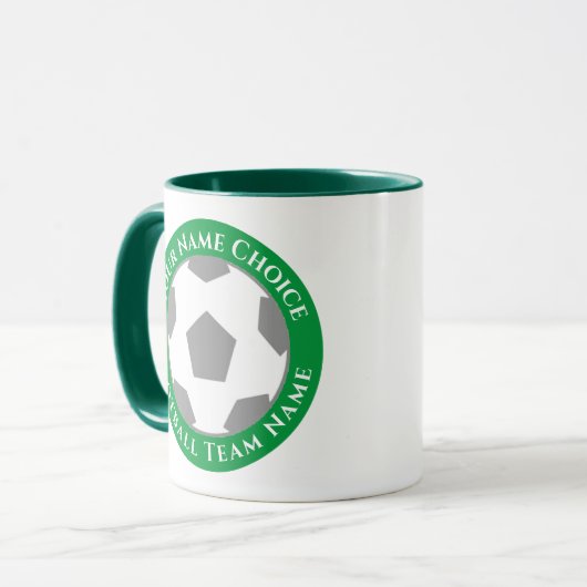Football Club Design in Green Mok (Voorkant links)
