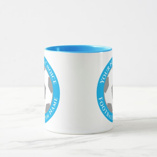 Football Club Design in Light Sky Blue Mok (Midden)