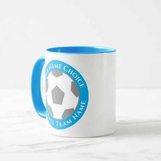 Football Club Design in Light Sky Blue Mok (Voorkant links)