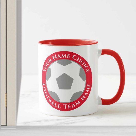 Football Club Design in Red Mok
