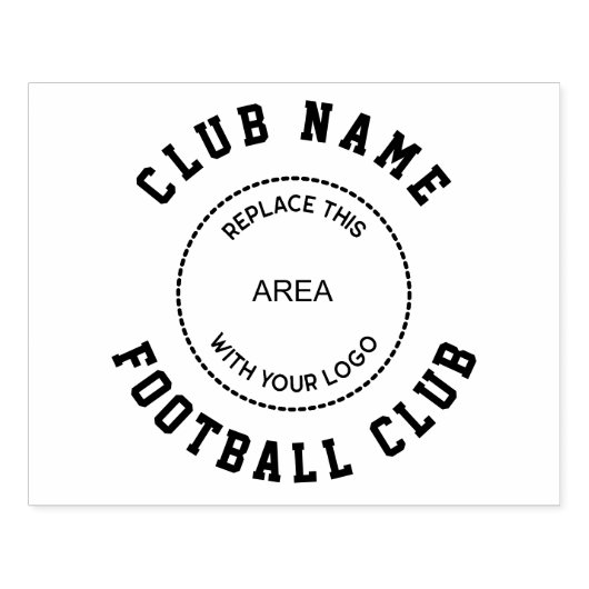 Football Club Logo en naam Rubberstempel (Afrduk)