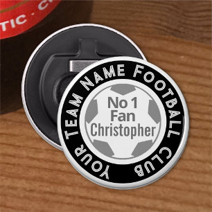Football Club Naam op een Button Flesopener
