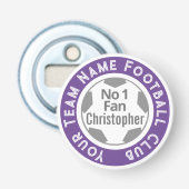 Football Club Naam op een Button Flesopener (Voorkant)