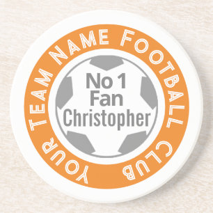 Football Club Naam op een Zandsteen Onderzetter