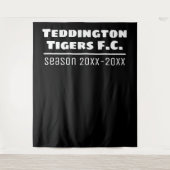 Football Club Presentation Backdrop in zwart Wandkleed (Voorkant)