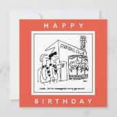 Football Club Stadium Manager Cartoon Kaart (Voorkant)