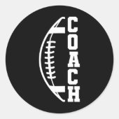 Football Coach 3 Ronde Sticker (Voorkant)
