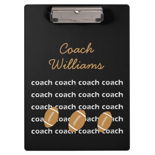 Football Coach - Aangepast klembord (Voorkant)