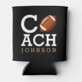 Football Coach Aangepaste naam Blikjeskoeler (Voorkant)