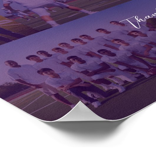 Football Coach Appreciation Collage Team Signature Poster (Hoek)