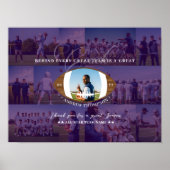 Football Coach Appreciation Collage Team Signature Poster (Voorkant)