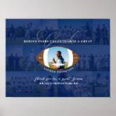 Football Coach Appreciation Collage Team Signature Poster (Voorkant)
