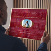 Football Coach Appreciation Collage Team Signature Poster