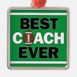 Football Coach BESTE COACH OOIT Sporteert Kerstmis Metalen Ornament