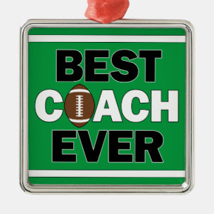Football Coach BESTE COACH OOIT Sporteert Kerstmis Metalen Ornament