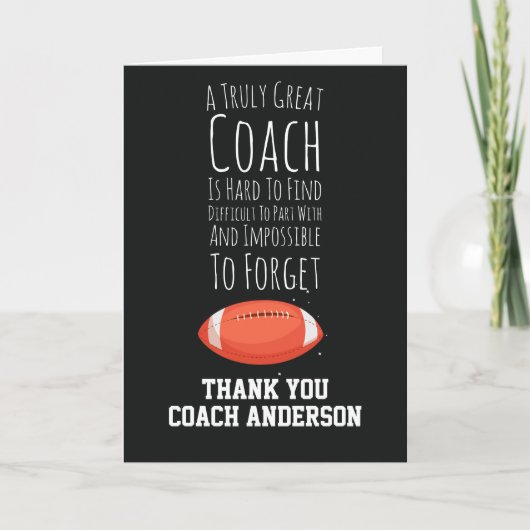 Football Coach Cards From The Team Best Ever  Kaart (Voorkant)