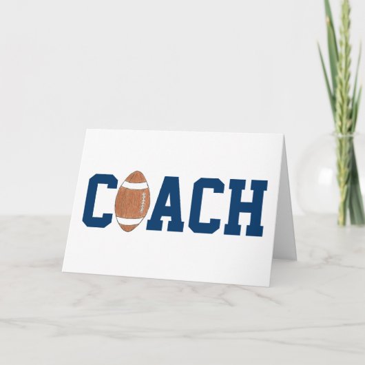 Football coach dank je kaart (Voorkant)