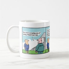 Football Coach en Speler Cartoon Strip Koffiemok