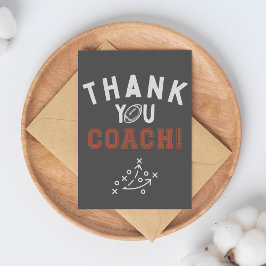 Football Coach End of Season Folded Bedankkaart