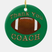 Football coach geschenken, aangepaste Football Orn Keramisch Ornament (Achterkant)
