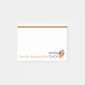 Football Coach Grappig Sport Thema Klembord van Post-it® Notes (Voorkant)