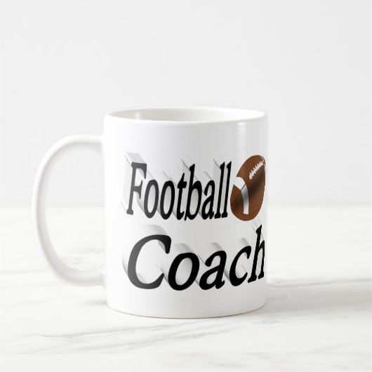 Football Coach halve tekst Koffiekoffie Mok (Links)