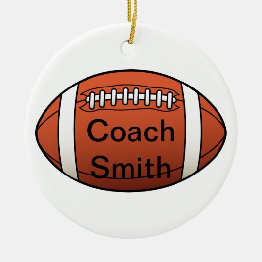 Football Coach Keramisch Ornament (Voorkant)