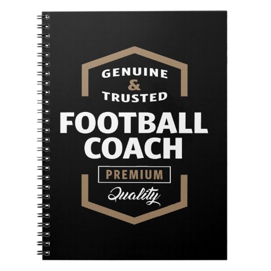 Football Coach Logo Cadeauideeën Notitieboek (Voorkant)