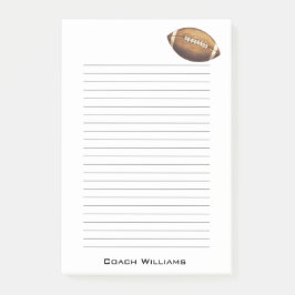 Football Coach Naam toevoegen 4 x 6 Post-it® Notes