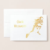 Football Coach of Sponsor Dank u Banket Kaart (Voorkant met envelop)