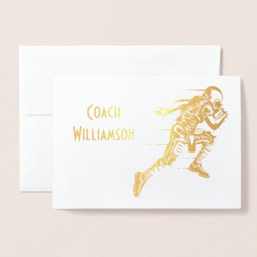 Football Coach of Sponsor Dank u Banket Kaart (Voorkant met envelop)