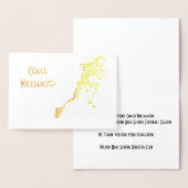 Football Coach of Sponsor Dank u Banket Kaart (Display)