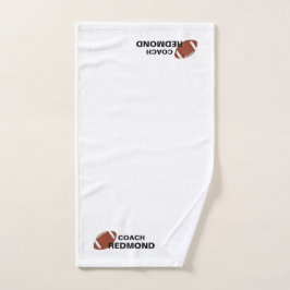 Football coach op maat handdoek