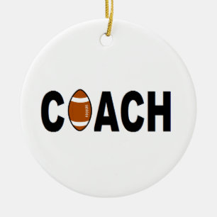 Football coach op maat keramisch ornament